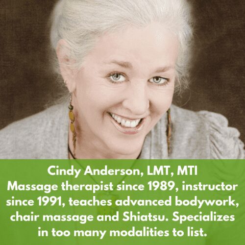 November 13th: A Day of Massage for Cindy Anderson